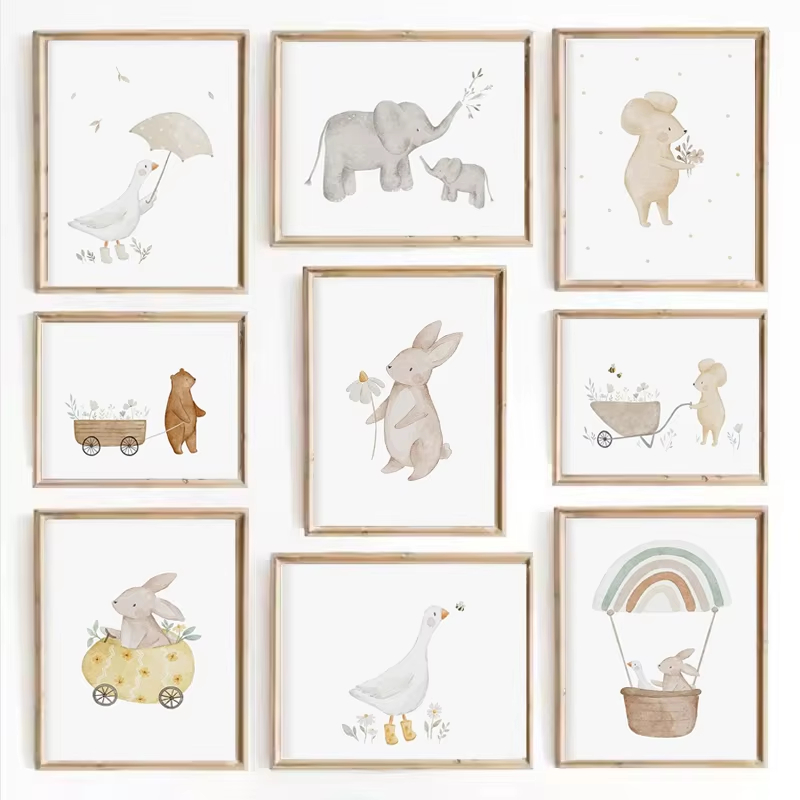 Boho Cartoon Farm Animals Wall - Agriculture Vertical Farming 评论和价格