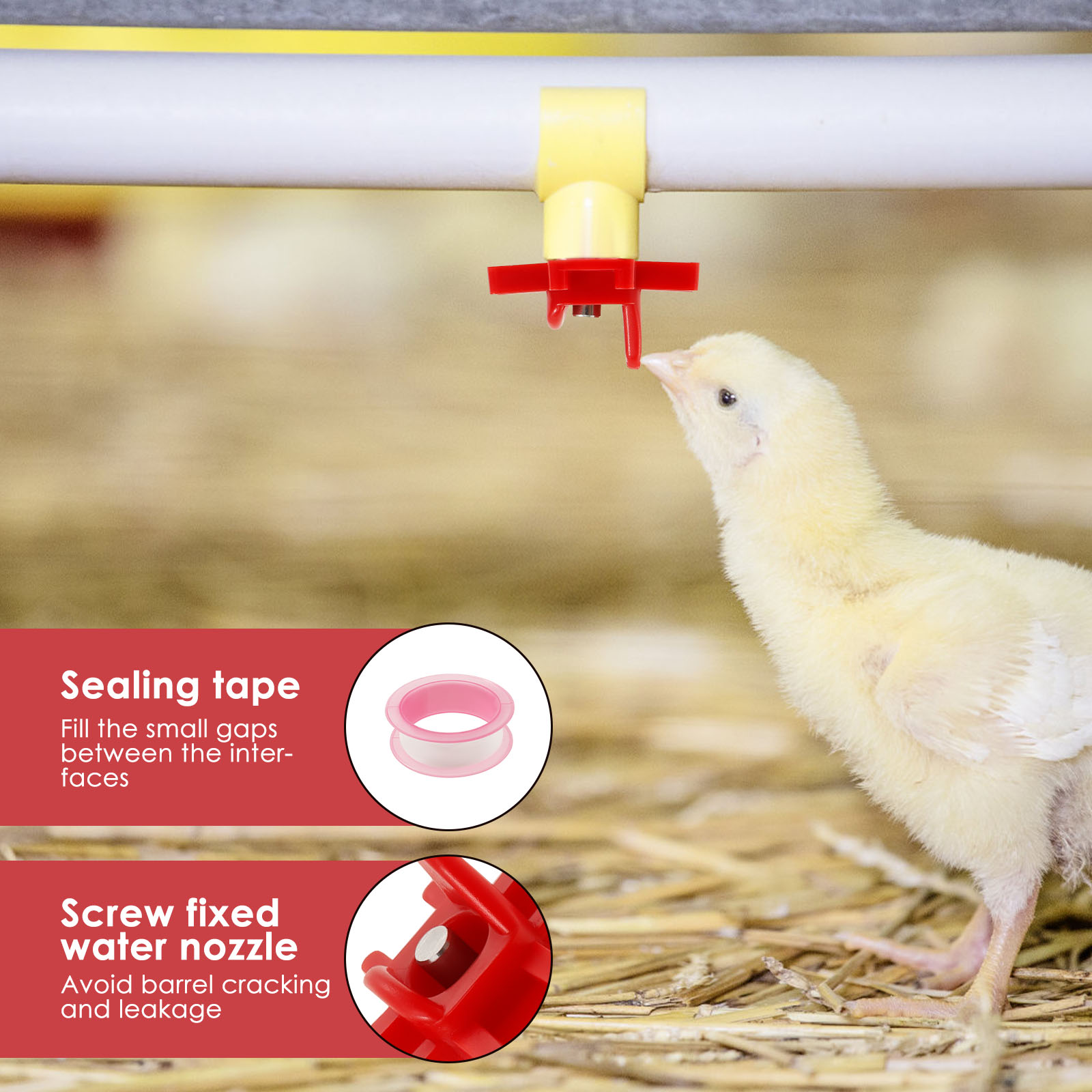 30Pcs Chicken Waterer Nipple D - Chicken Nipple Drinker 评论和价格